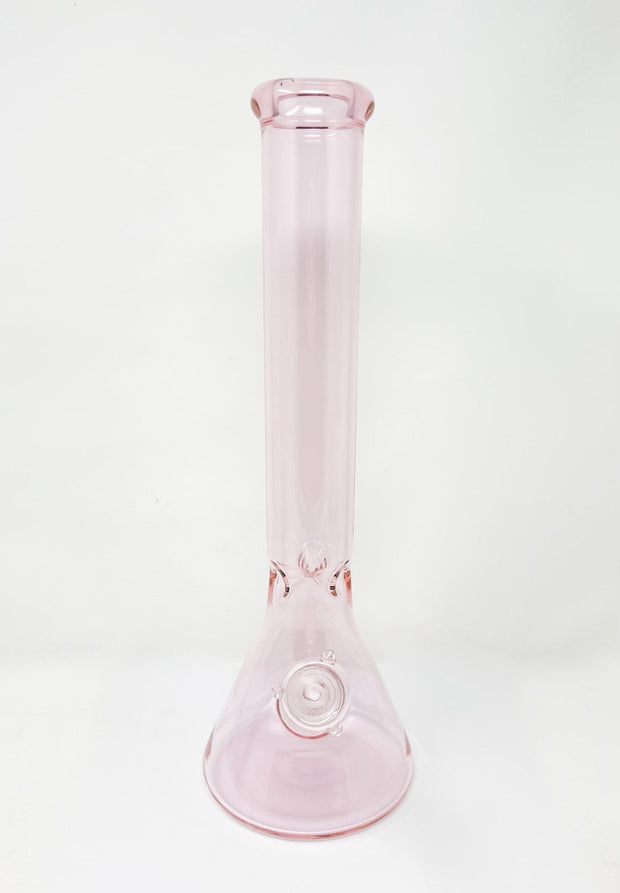 Pretty In Pink 16in Glass Water Pipe/Bong