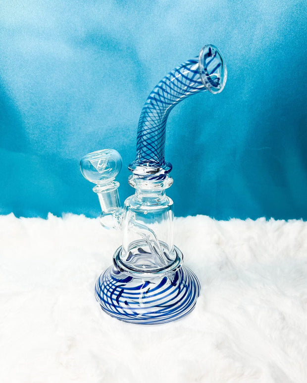 Colored Swirl Glass Water Pipe/Dab Rig
