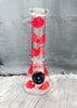 Red Clouds 12in Glass Water Pipe/Bong