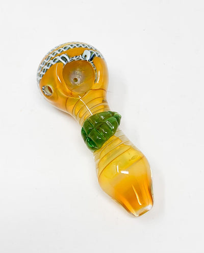 Yellow Leaf Glass Hand Pipe
