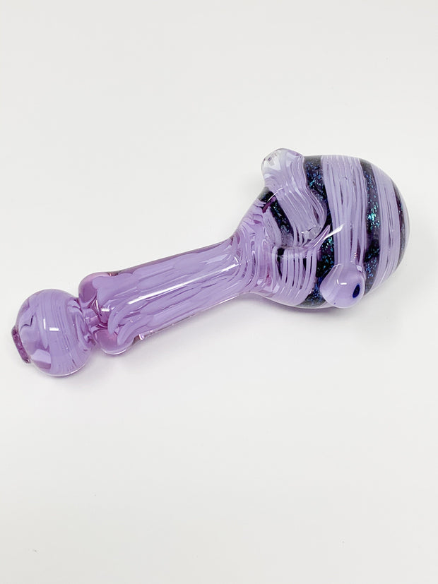 Purple Swirl Dichro Head Glass Hand Pipe