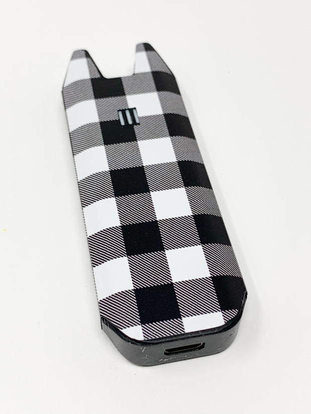 Biiig Stiiizy Buffalo Plaid White Black Vape Pen Starter Kit
