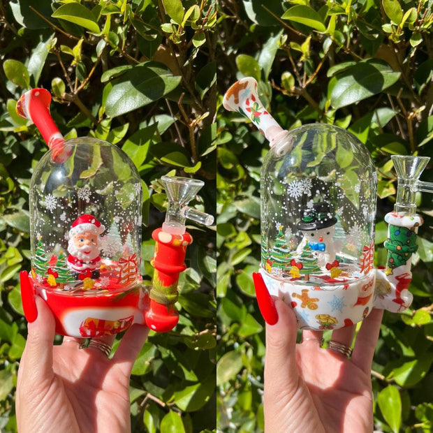 Christmas Santa Snowman Silicone Water Pipe/Dab Rig