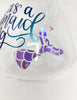 StayLit Mermaid Purple Bow Swarovski Crystal 10in Beaker Glass Water Pipe/Bong
