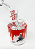 Ghost Mask Horror Movie 6in Barrell Glass Water Hand Pipe/Dab Rig