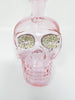 Spooky Clear Glass 8in Skull Water Pipe/Bong