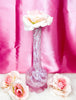 Noble Glass Pastel Pink White Lace Heady Glass Water Pipe/Bong