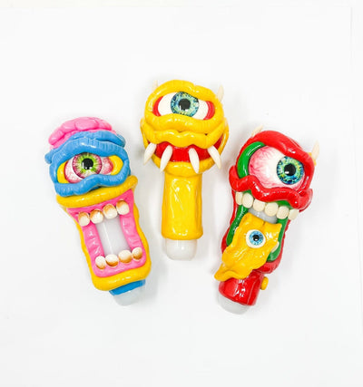 Silly Little Monster Glass Hand Pipe