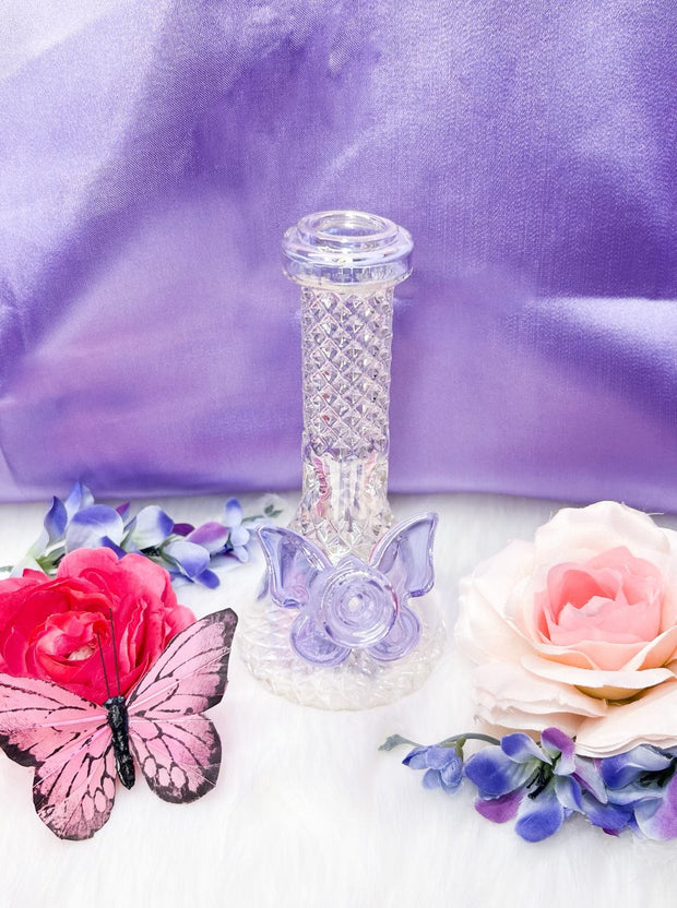 Iridescent Crystal Glass Vase Water Pipe/Bong