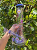 Purple Dried Floral 12in Glass Water Pipe/Bong