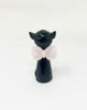 Black Cat Pink Bow Glass Hand Pipe
