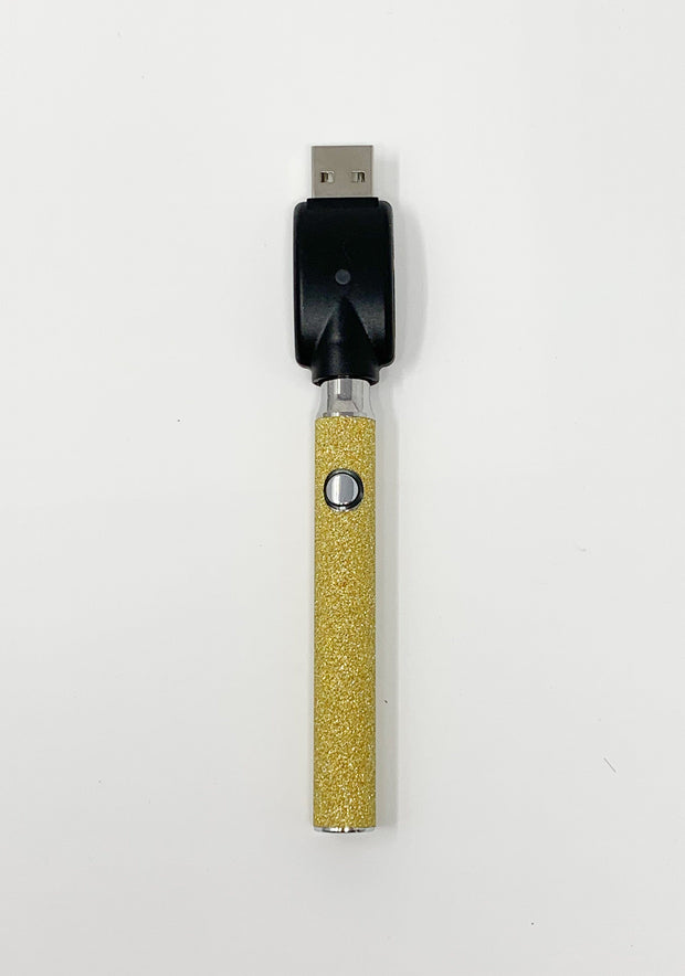 510 Threaded Battery Gold Glitter Vape Pen Starter Kit