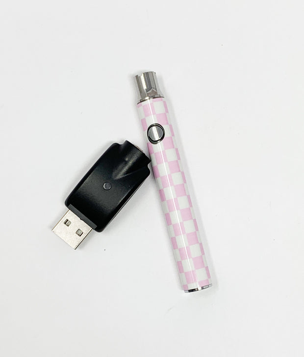 510 Threaded Battery Pink Checkered Designer Starter Kit