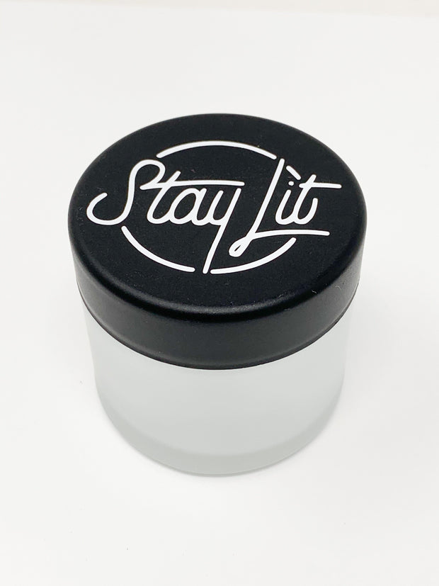 StayLit White Logo Stash Jar