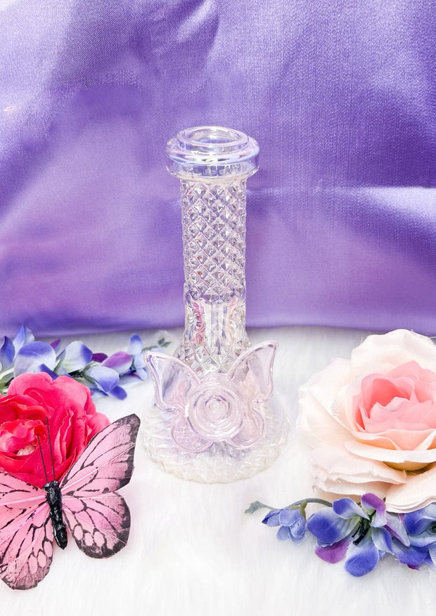Iridescent Crystal Glass Vase Water Pipe/Bong