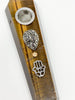 Tigers Eye Crystal Hand Pipe Hamsa Grey Drusy Swarovski Crystal