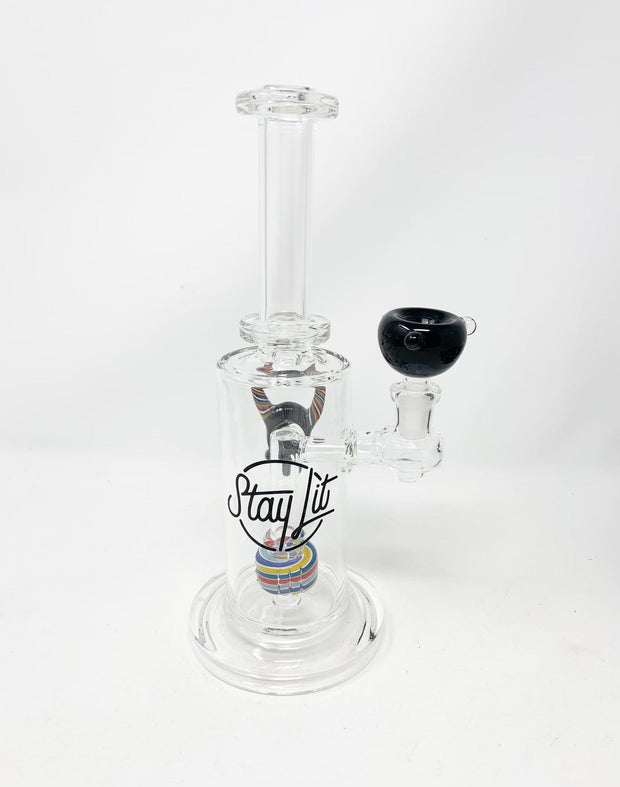 Rainbow Skull and Horns Glass Water Pipe/Dab Rig