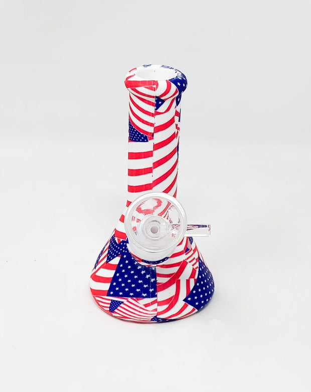 USA American Flag Silicone Water Pipe/Bong