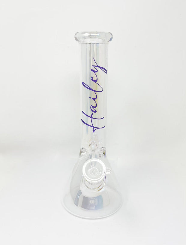 Personalized Name Glass Beaker Water Pipe/Bong