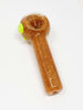 Gold Glitter Gel Filled 5.5in Water Pipe/Hand Pipe