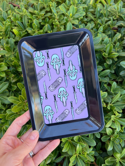 Purple Ghost Face Rolling Tray