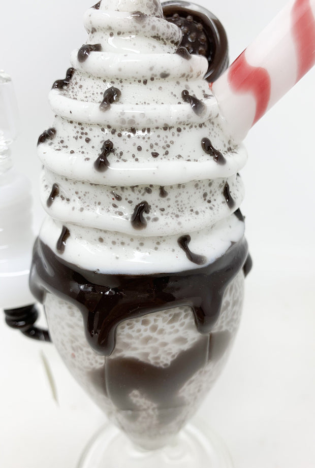 Empire Glassworks Chocolate Cookie Sundae Float Water Hand Pipe/Dab Rig