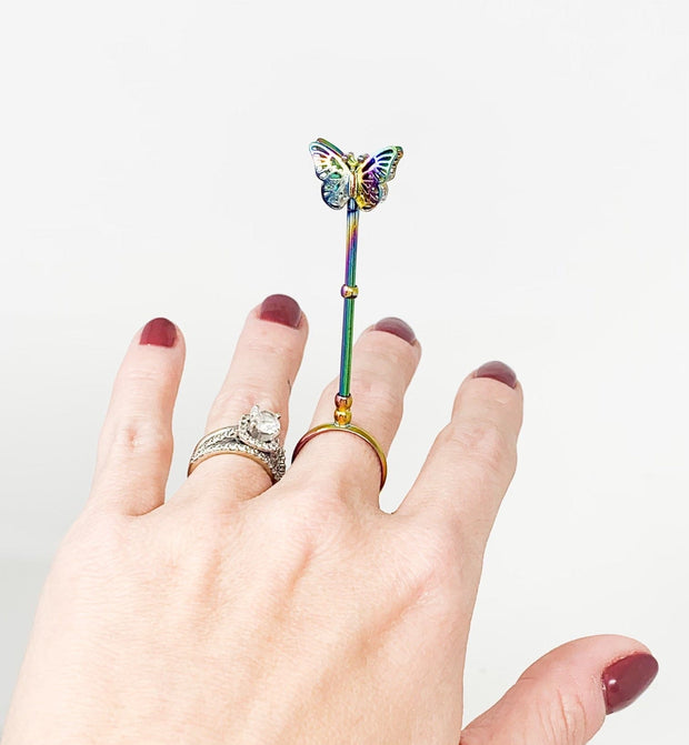 Rainbow Butterfly Ring Joint Holder