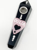 Black Obsidian Crystal Hand Pipe Light Pink Ouija Swarovski