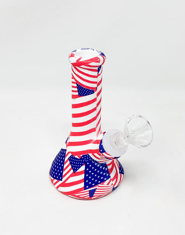 USA American Flag Silicone Water Pipe/Bong