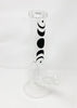 Glow In The Dark Crescent Moon Beaker Glass Water Pipe/Bong