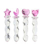 Pretty In Pink Crystal Glass Dildo