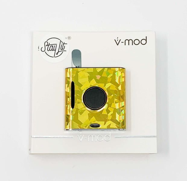 510 Threaded VMOD 2 Battery Yellow Gold Holographic Blast Starter Kit