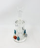 Santa’s Sled Snowflake Christmas 8in Bent Neck Glass Water Hand Pipe/Dab Rig