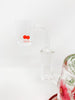 Red Dried Floral Glass Water Pipe/Rig