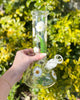 white dried florals water bong